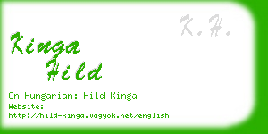 kinga hild business card